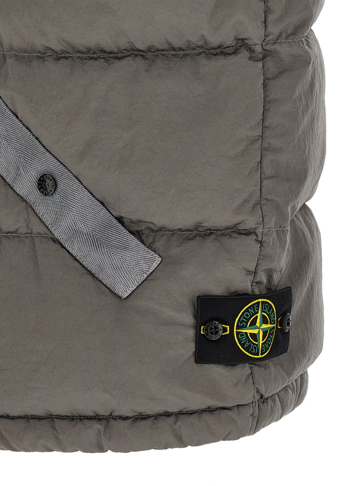 Stone Island Crinkled Effect Vest Gilet - Gray | b32b36b2d910bdd19b52b516f686c4f2b707d41a
