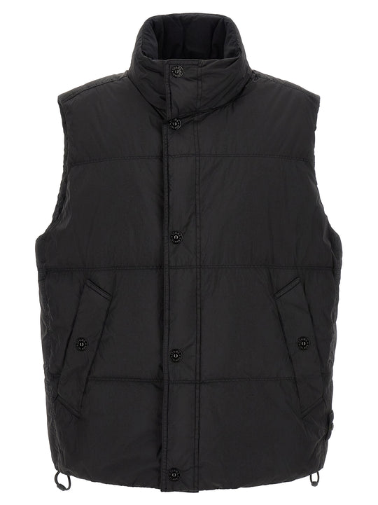 Quilted Padded Vest Gilet Black