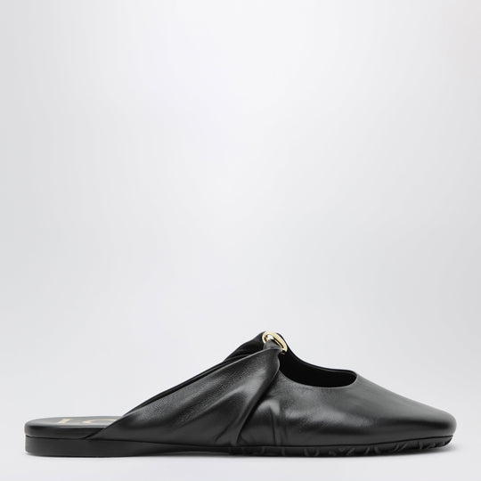 Pebble Sabot In Soft Lamb Nappa Leather In Black
