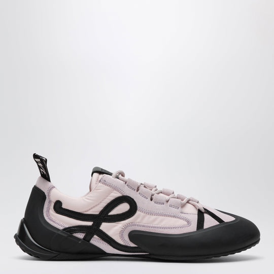 Grip Sneakers In Nylon And Suede, Pink/Black