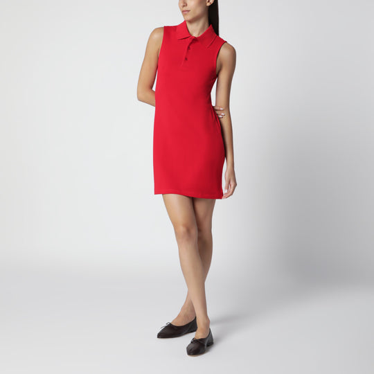 Lauren Sleeveless Organic Cotton Polo Dress In Apple