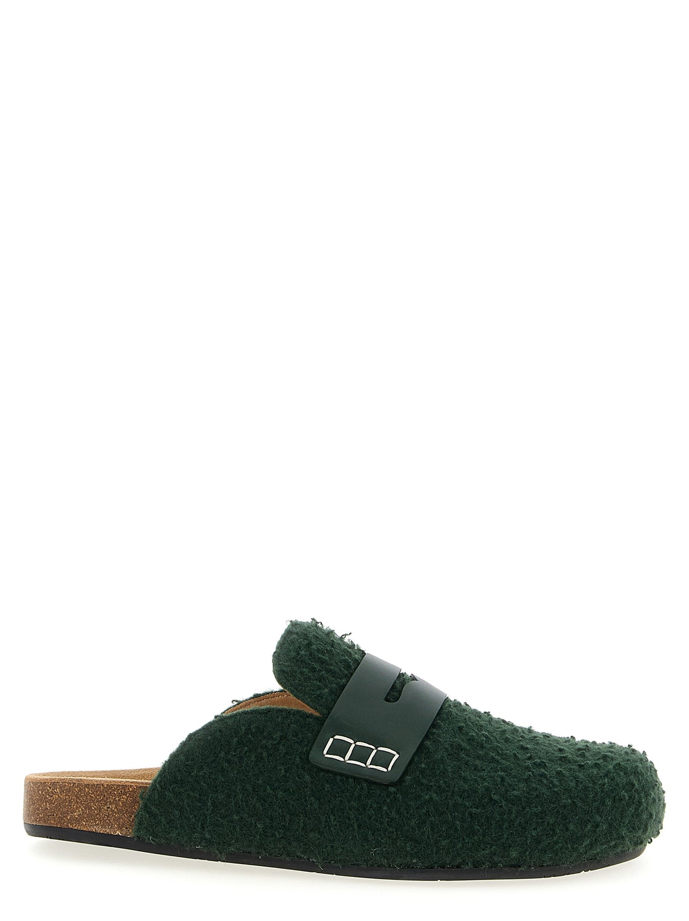 J.W. Anderson Felt Loafer Flat shoes - Green | 1444e18698e6376b4bf64a0caccacb6535edbec5
