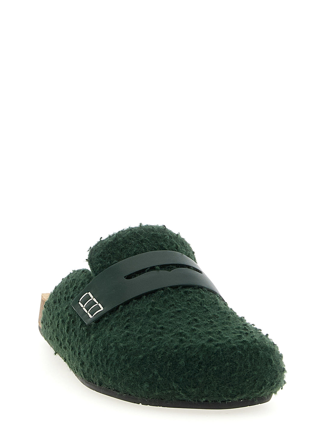 J.W. Anderson Felt Loafer Flat shoes - Green | 326f7fd2c5aa27debb8397065995d5e39a659cdc