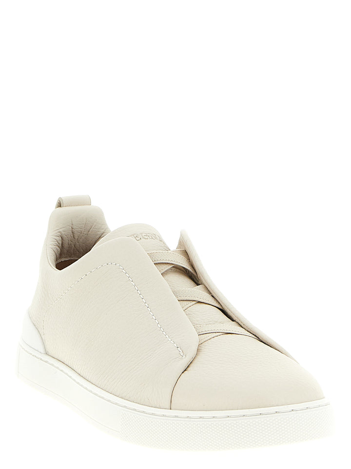 Zegna Triple Stitch Sneakers - Beige | ca4dd3027fe5645b34b39d69e14f1584f31f0701