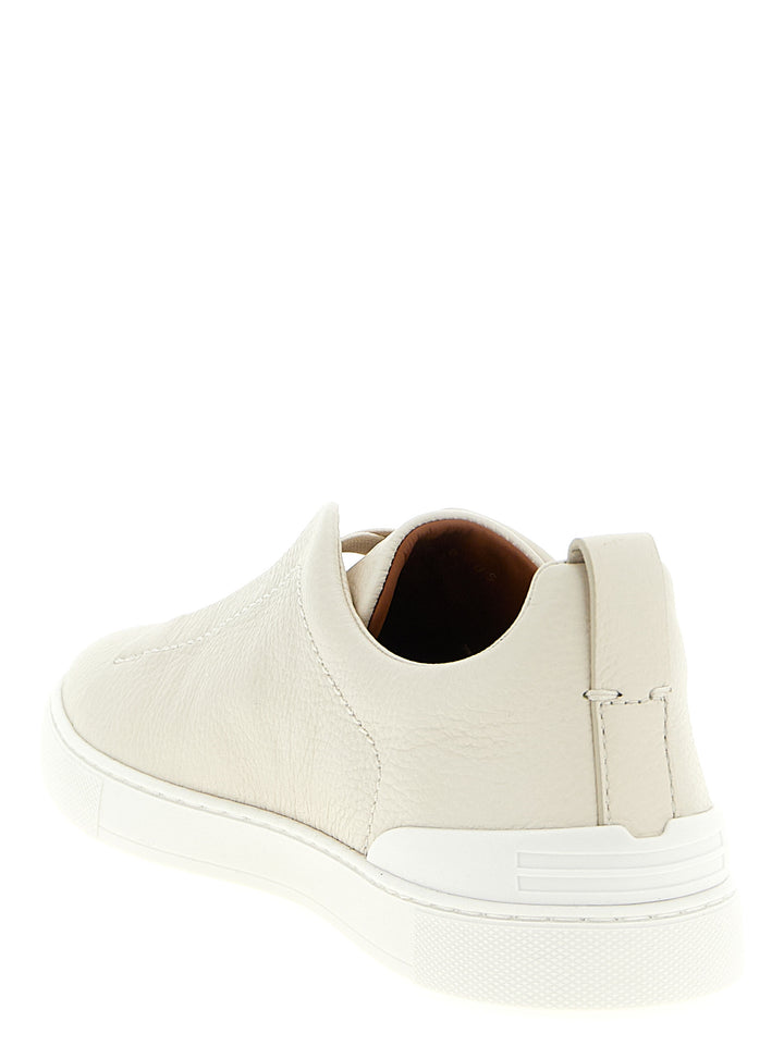 Zegna Triple Stitch Sneakers - Beige | 5bafa3a2db6ce9882fc03727a569beae9b38c0fb