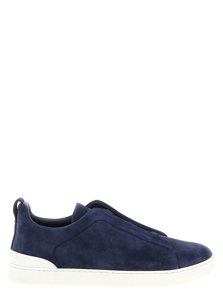 Zegna Triple Stitch Sneakers - Blue | ede9351a8f9451a15f9d4147e2a9920c556f01a9