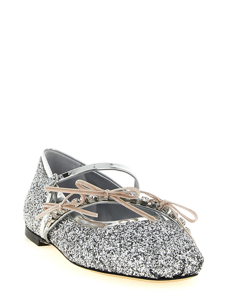Jimmy Choo Loli Flat shoes - Silver | 1eb5998657e59daf0b6d15f3cad01866774b0517