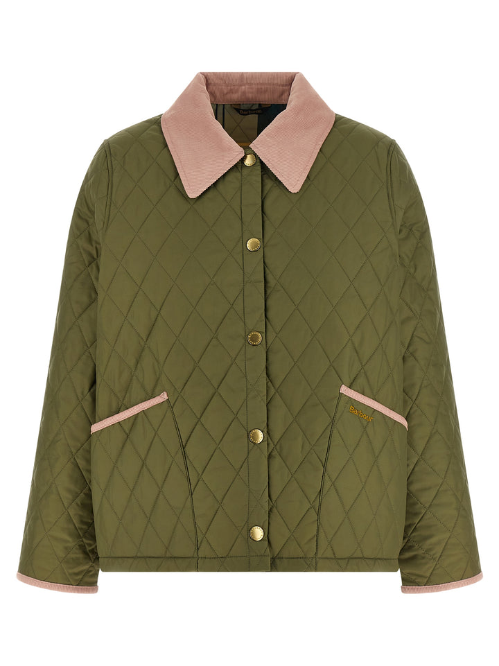 Barbour Liddesdale Cropped Icons Puffer Jackets - Green | 60cefbc623bb11fcf8ed2d752132b94a87c8870c