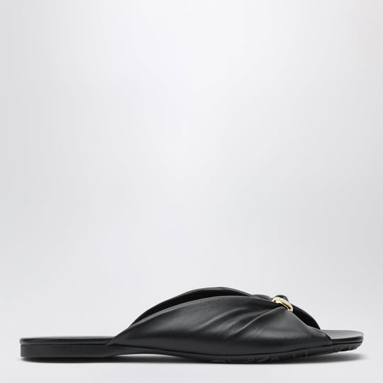 Pebble Soft Lambskin Nappa Slides In Black