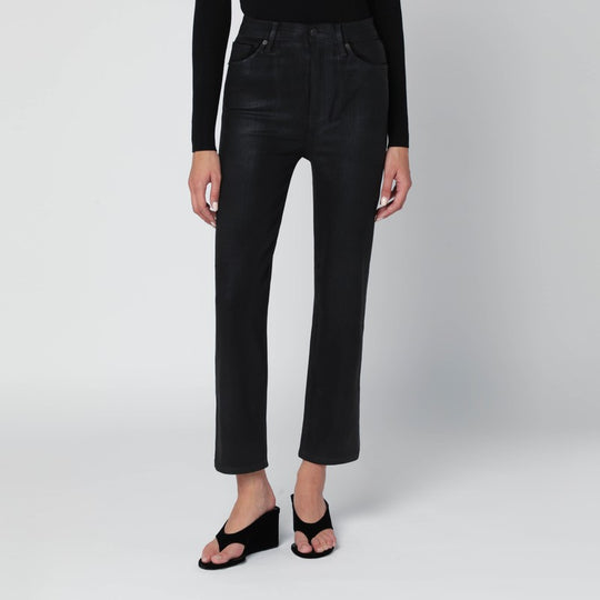 Black Le Sleek Straight Trousers