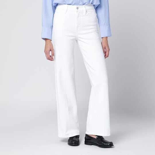 White Slim Palazzo Jeans