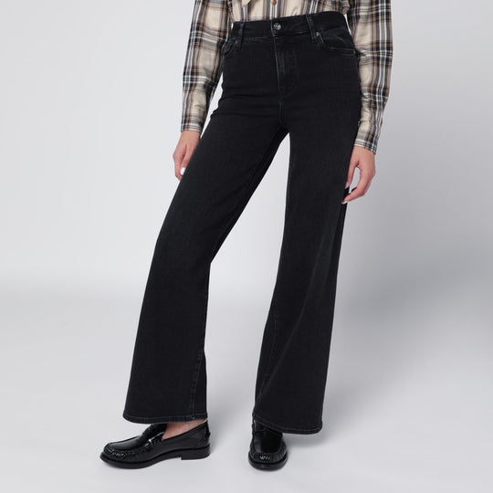 Black Le Slim Palazzo Trousers