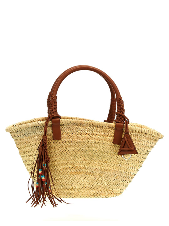 Icon Palm Leaf Big Hand Bags Brown