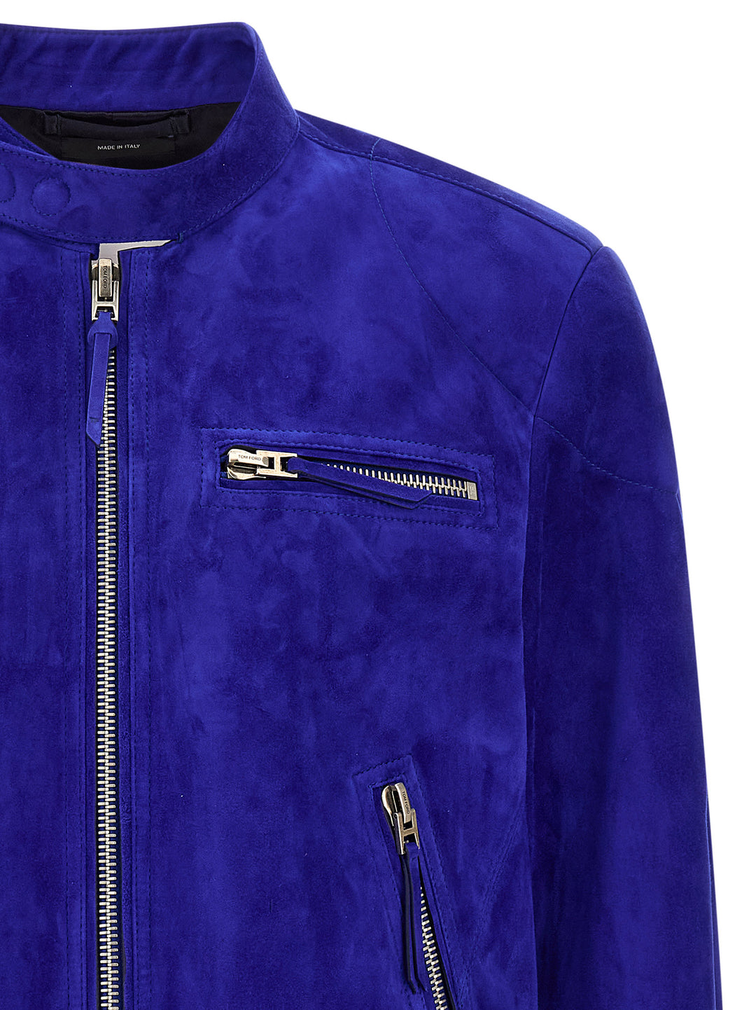 Tom Ford Biker Jacket Puffer Jackets - Blue | 3fa8e298c089fc0233e5c709c8cc7fe932be20e9