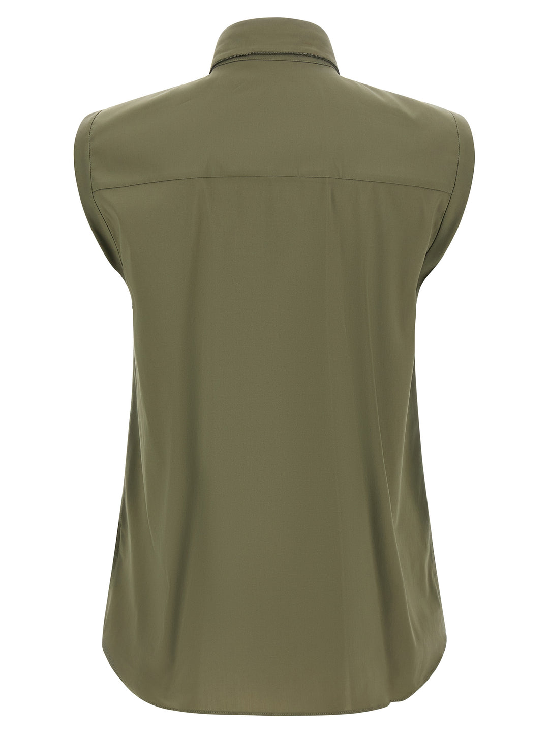 Brunello Cucinelli Shiny Trim Shirt and Blouse - Green | b84752a44694c942d47a6f9f392bfb90ae70f75e