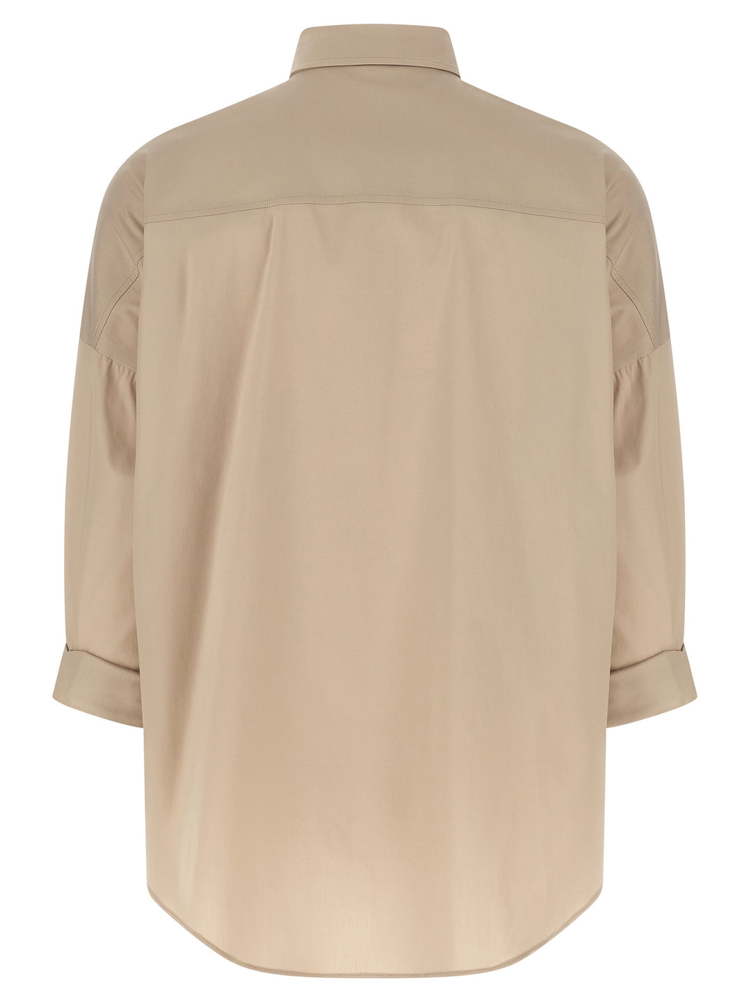 Brunello Cucinelli Shiny Trim Shirt and Blouse - Beige | 42d00aa6f2f03591746ea2db79a8b3cbaa415df6