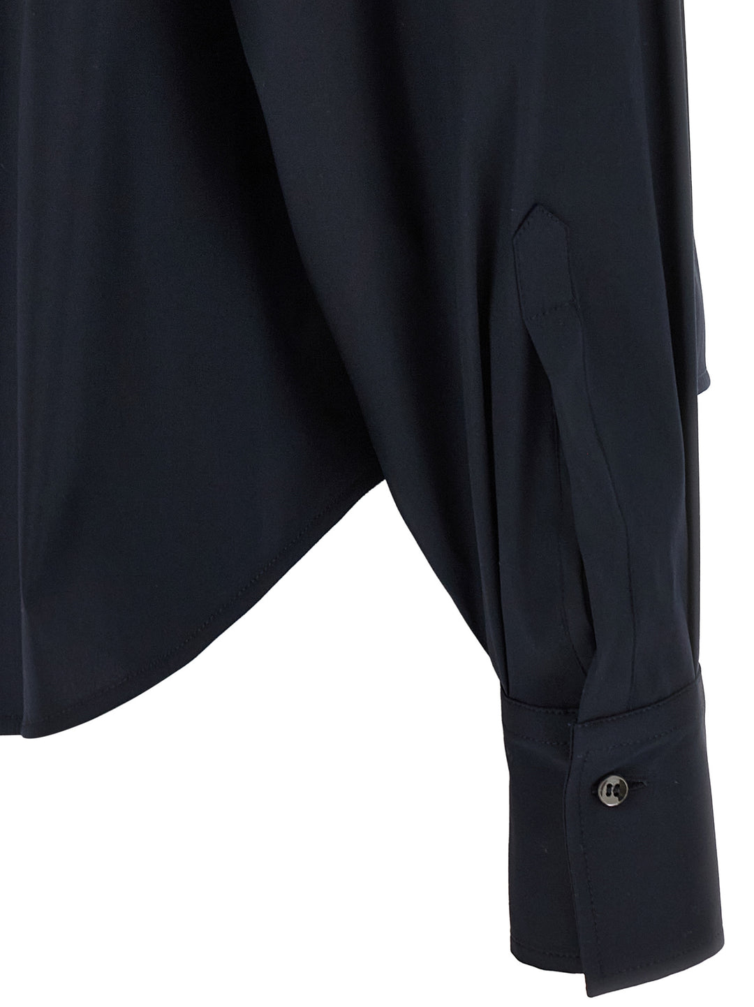 Brunello Cucinelli Shiny Flap Detail Shirt and Blouse - Blue | a6eba2a44f0f5a9e39c1083a8feb0a99fa26837d