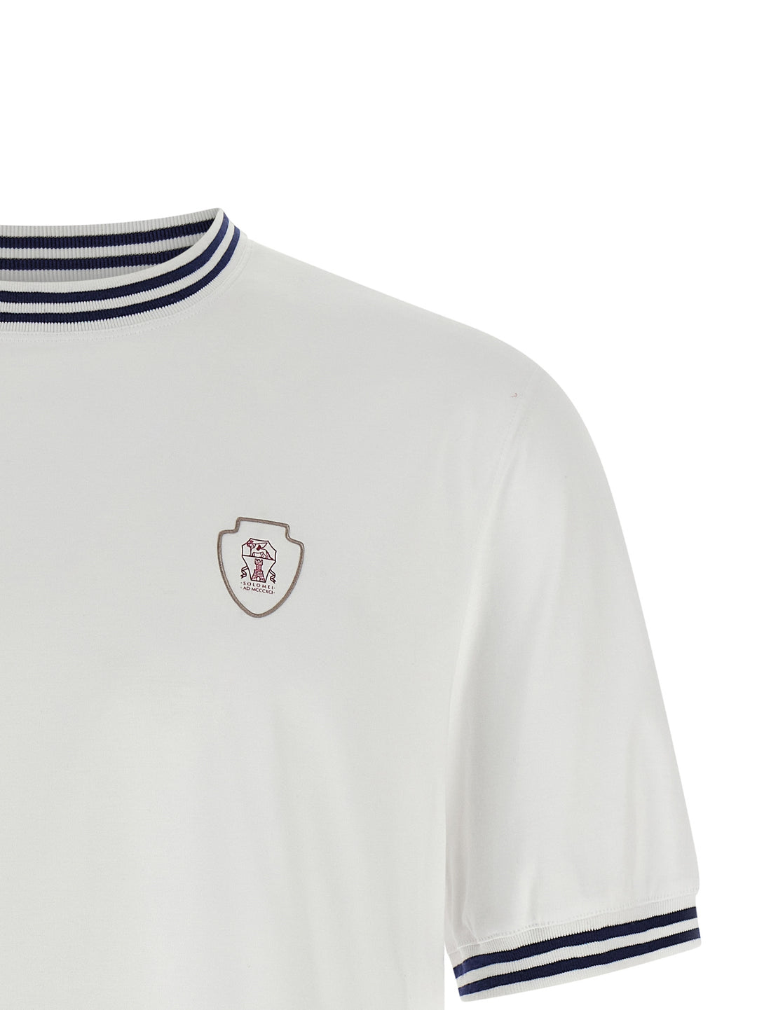 Brunello Cucinelli Solomeo Coat Of Arms T-shirt - White | 0dad8faabb99fb34d6ad7407452d44eb28b695bc