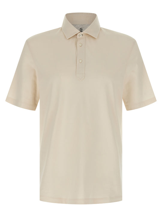 Cotton Shirt Polo Beige
