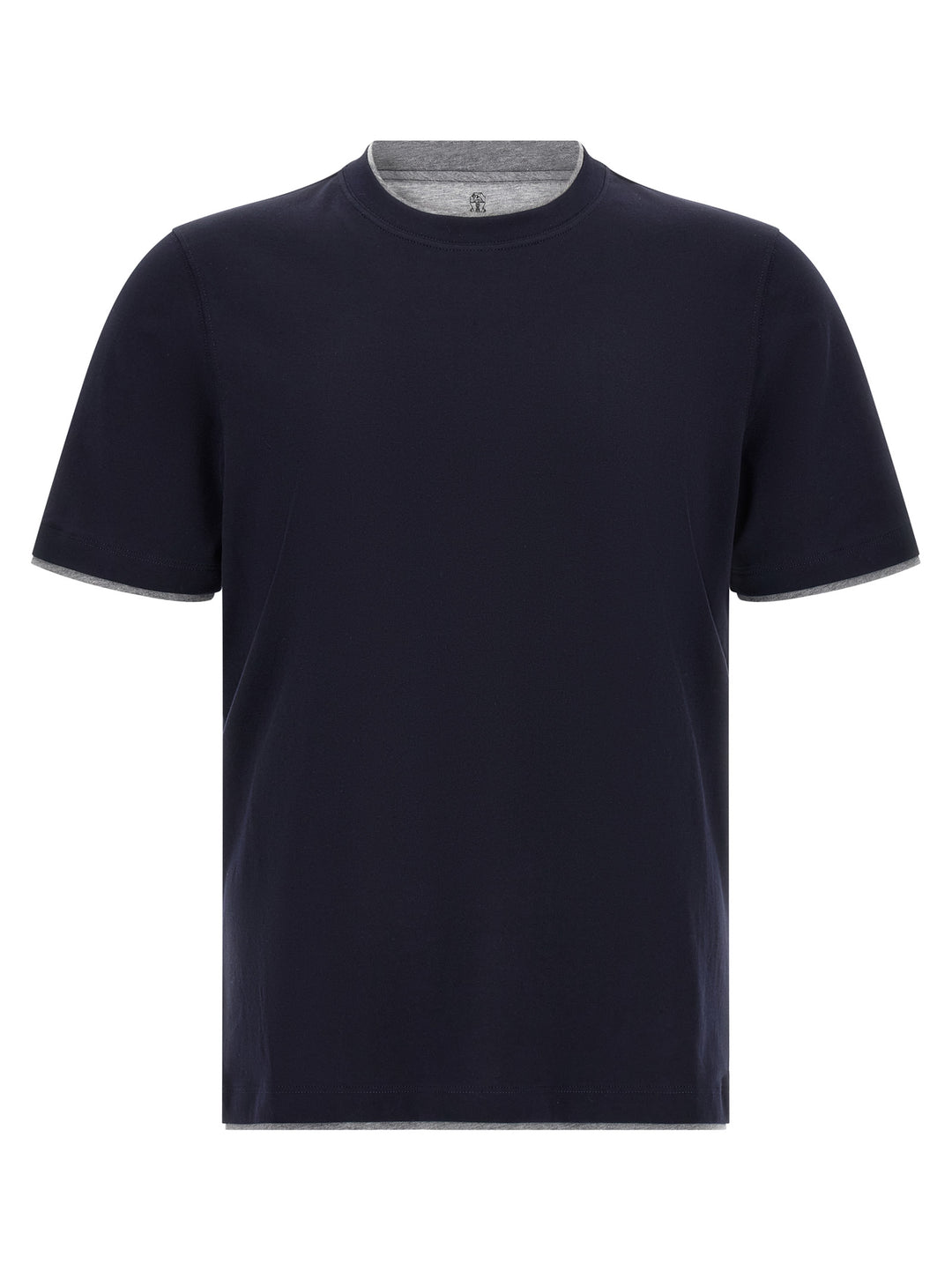 Brunello Cucinelli Double Layer T-shirt - Blue | fc86010d574b58e091ca43f7c08fa67f4d3f8688