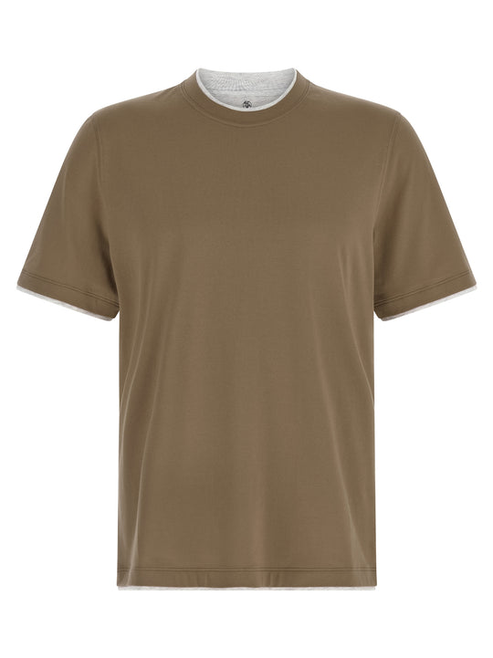 Double Layer T-Shirt Beige
