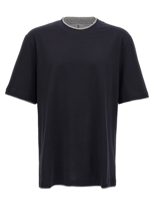 Double Layer T-Shirt Blue