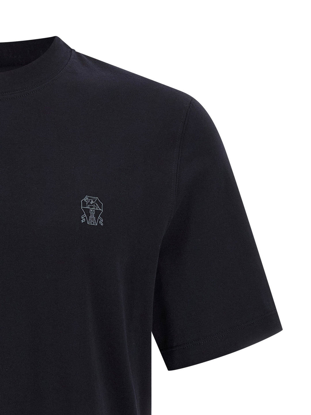 Brunello Cucinelli Logo Print T-shirt - Blue | 3d923730eb1f9180c39c9bcd919bfbce0b3820b2