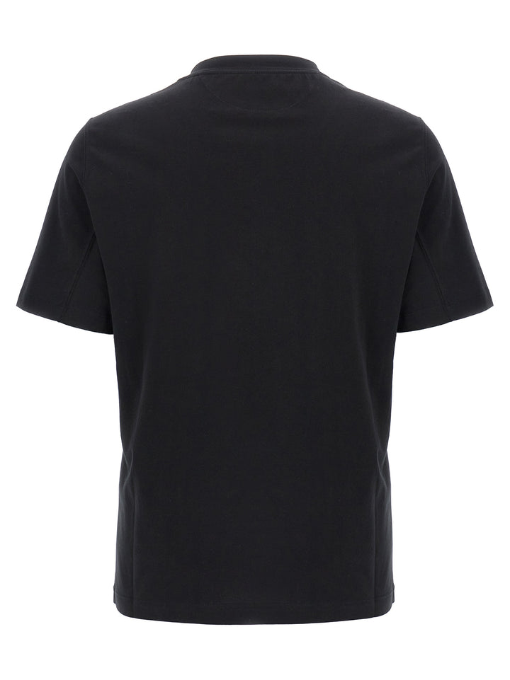 Brunello Cucinelli Logo Print T-shirt - Black | de532d1874ebddf22029b1f9f1eebdb118d4927f