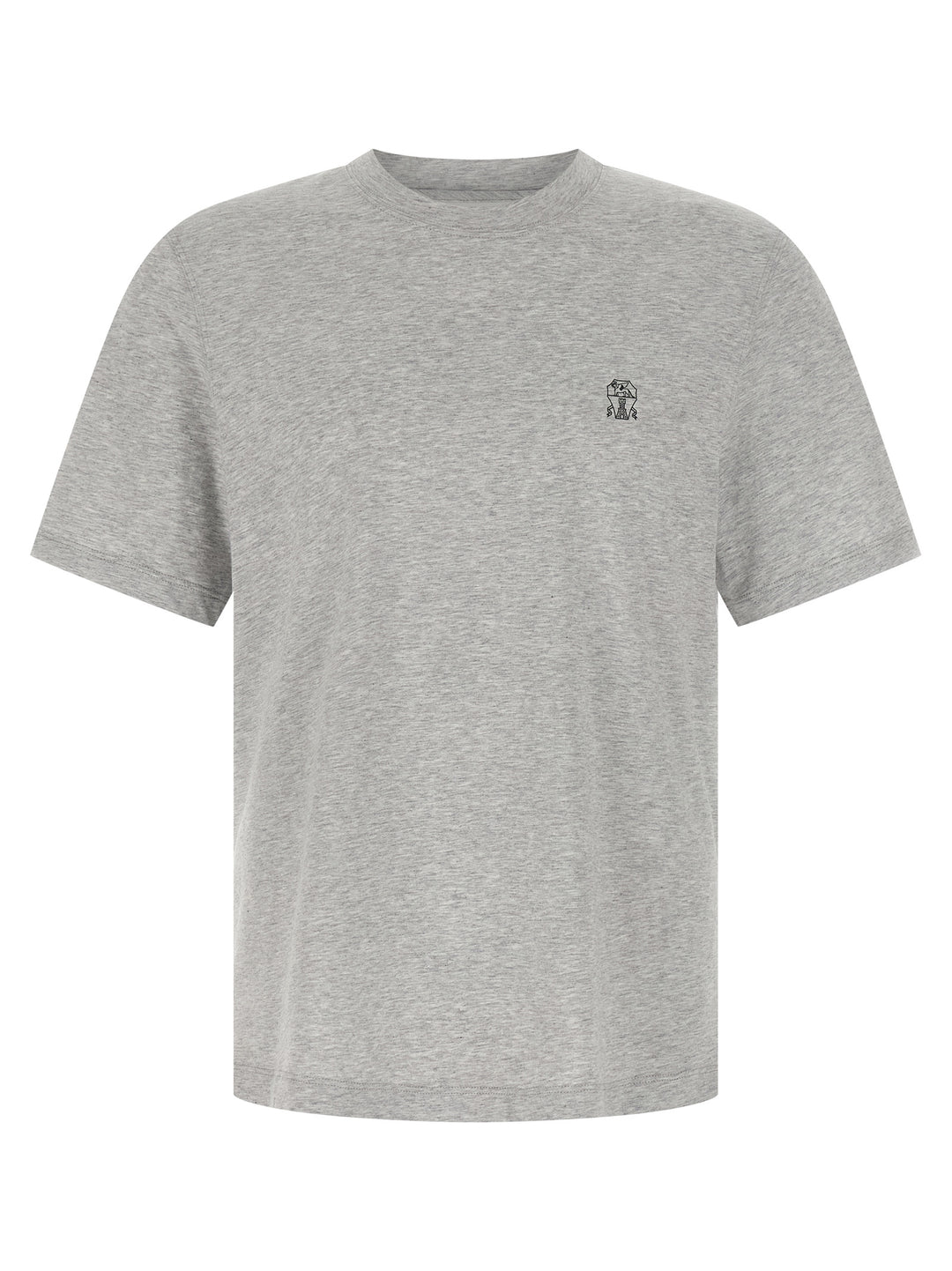 Brunello Cucinelli Logo Print T-shirt - Gray | 6cf7265c7740e5db5da8e2a875da2636ba9e1168