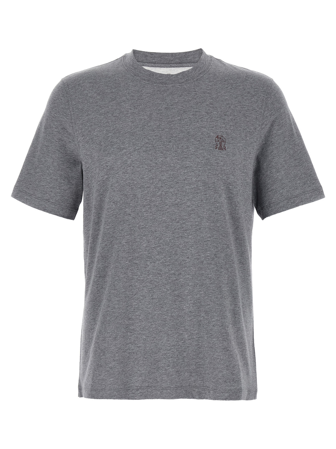 Brunello Cucinelli Logo Print T-shirt - Gray | 7fab28ddca51d39dbe9112e26133b0b4e8125a7f