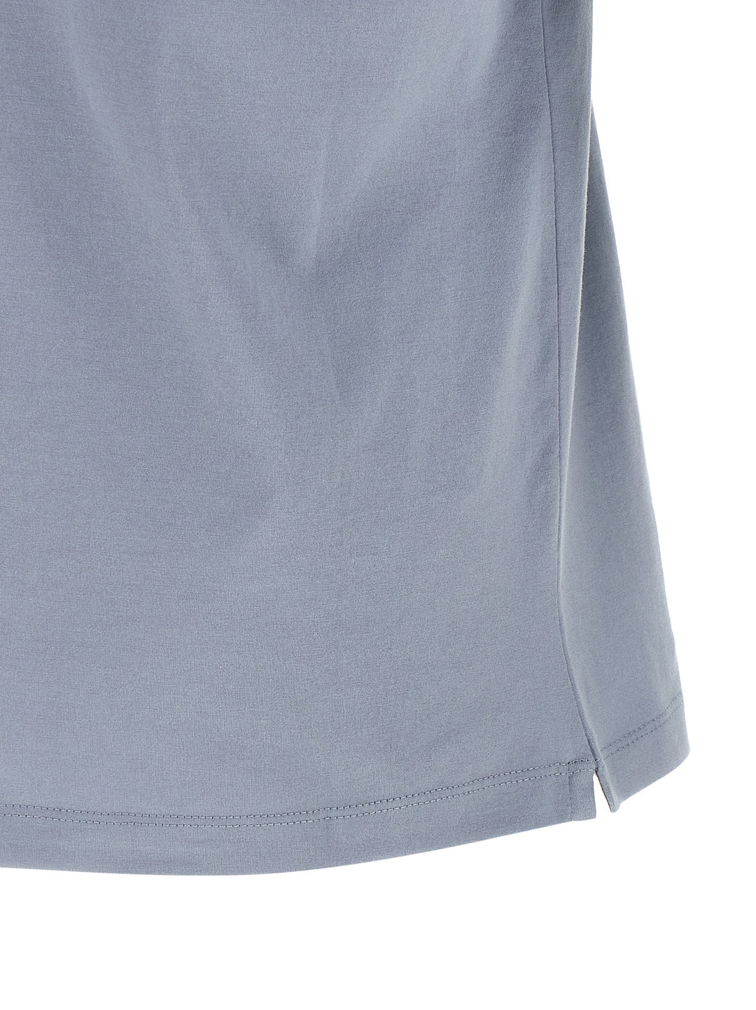 Brunello Cucinelli Logo Print T-shirt - Light Blue | 58fe1384880540a0c648eee5ca8bad25cb5406a4