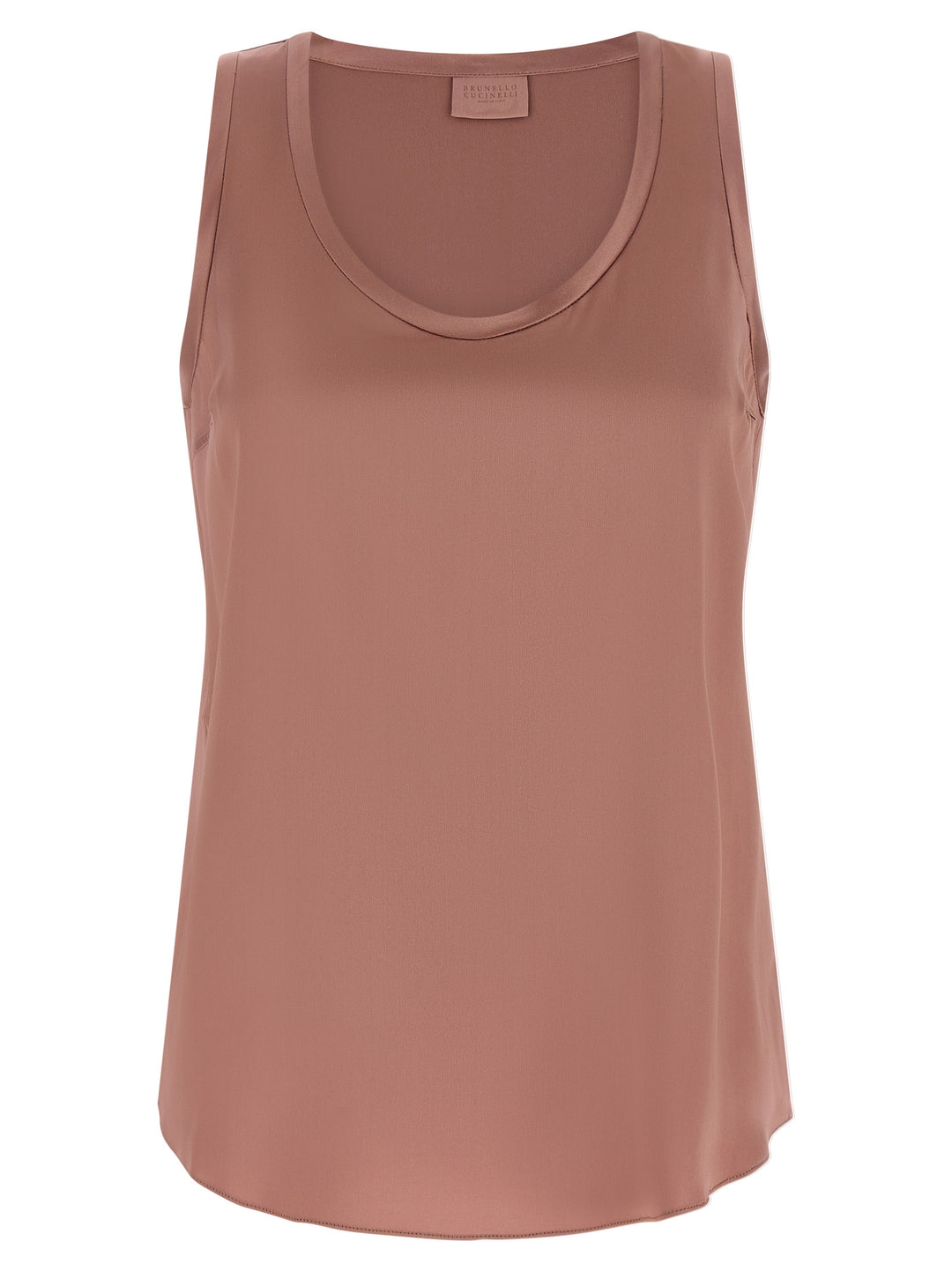 Brunello Cucinelli Satin Top Tops - Pink | c3d2f074c0ffab7ed6d76fb687513edd81bdd5c3