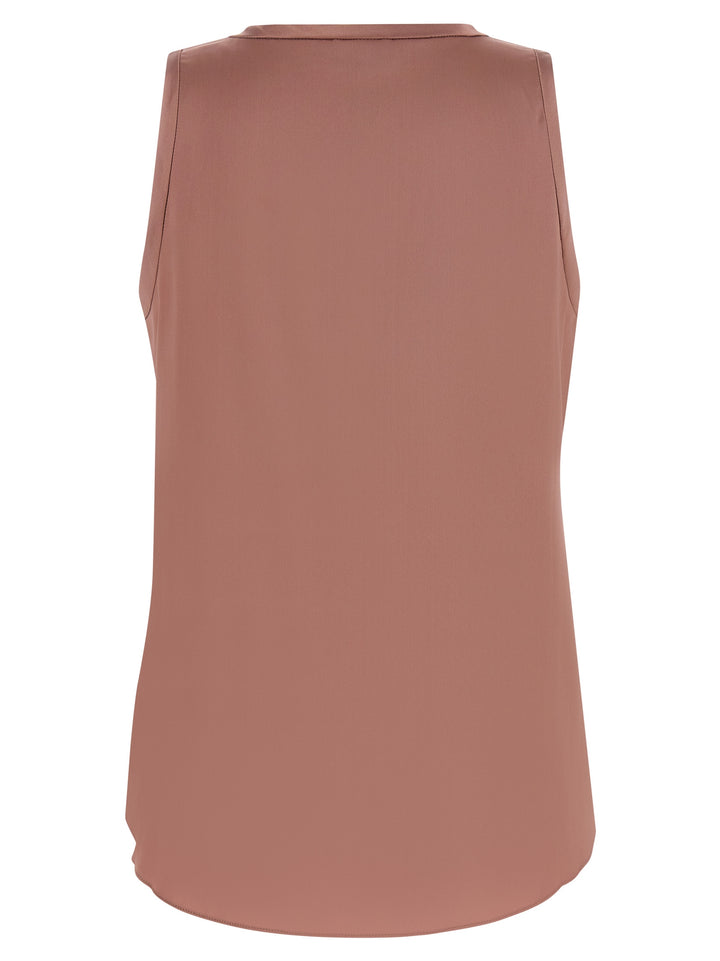 Brunello Cucinelli Satin Top Tops - Pink | c5703bfb8465fada6a06f1eeb9d650697e62deb9