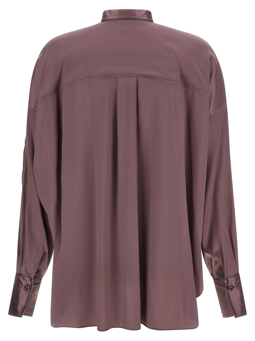Brunello Cucinelli Korean Collar Shirt Shirt and Blouse - Purple | 7f173e89bf5b09d067fead4d3fa1ea29d00f56ad
