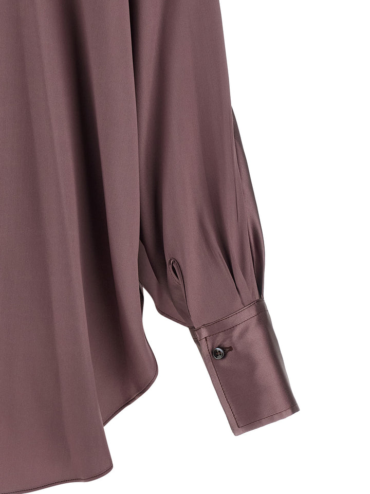 Brunello Cucinelli Korean Collar Shirt Shirt and Blouse - Purple | b533614aeecbc349b0b868bd67ac6c96fba92d9f