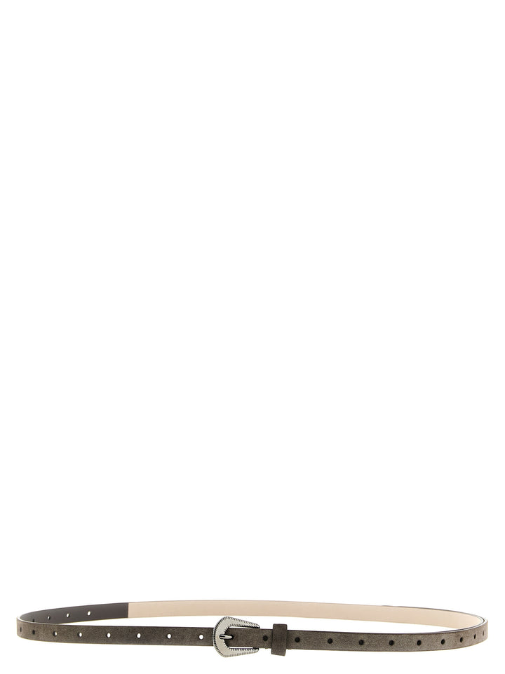 Brunello Cucinelli Suede Belt Belts - Brown | 1ffe1ba076175769ef66f8e47344e20ae52d23dd