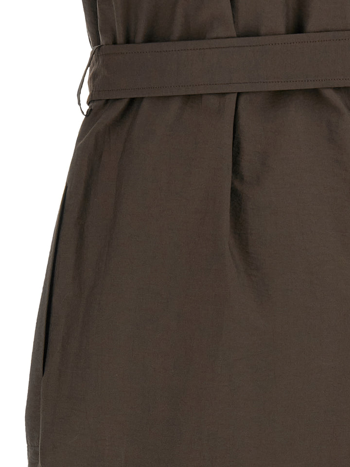 Brunello Cucinelli Dazzling Seabed Embroidery Dresses - Brown | 41e5a3ac554e12b728d4cace8c5d93601b860574