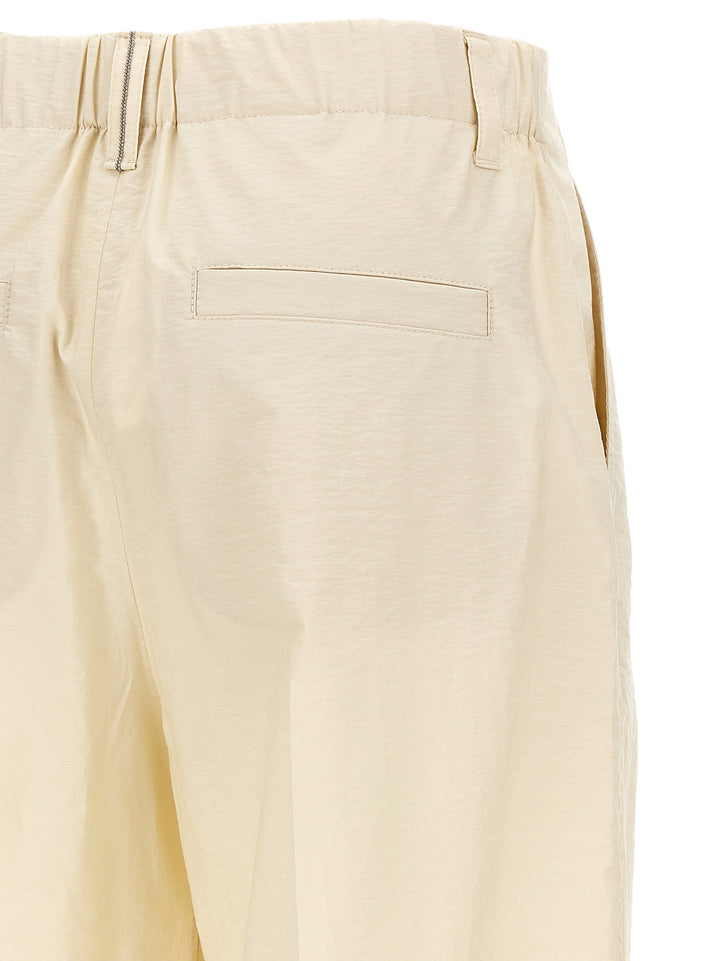 Brunello Cucinelli Cotton Trousers Pants - Beige | 9c03dbf72865f97f7626e2b9fa7c249a500d4e1f