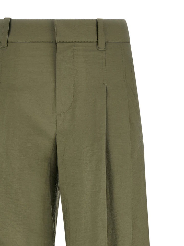 Brunello Cucinelli Double Pinch Pants - Green | 90423a8e9186dbe449034402eb35dde39794f5c0