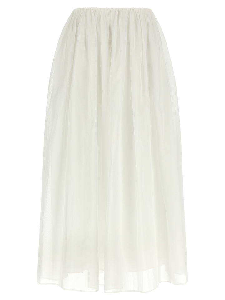 Brunello Cucinelli Multi-Layer Skirt Skirts - White | 482ac0080cddc6230177ea5f73bb657aa77c3bac
