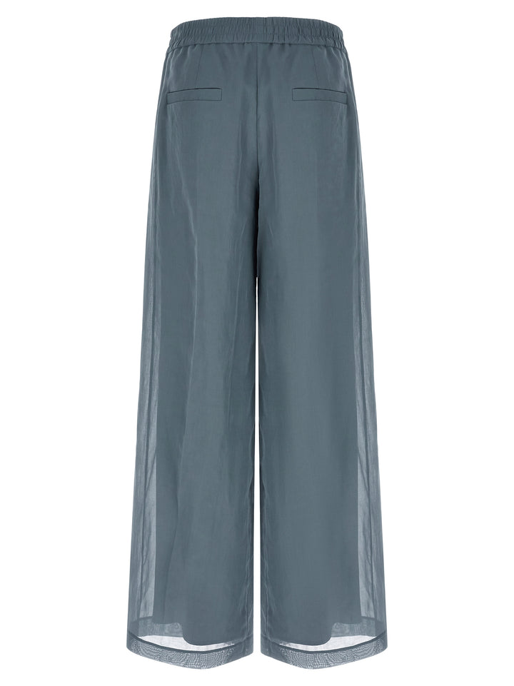 Brunello Cucinelli Loose Track Pants - Blue | 428cb96d292bbddc0cbdf15b31beb87aa9c9a0d8