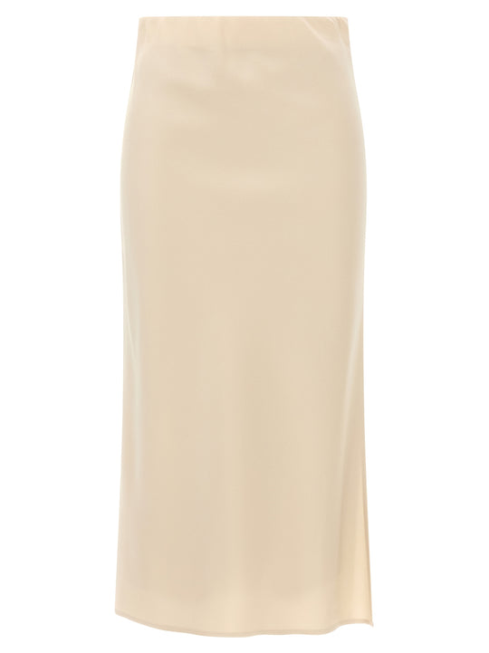 Pencil Fluid Skirts Beige