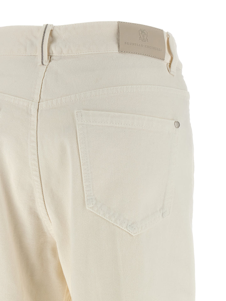 Brunello Cucinelli The Contemporary Loose Jeans - White | 07f941fe679fd4e9bbc7344b39b72fa3da2fbc80