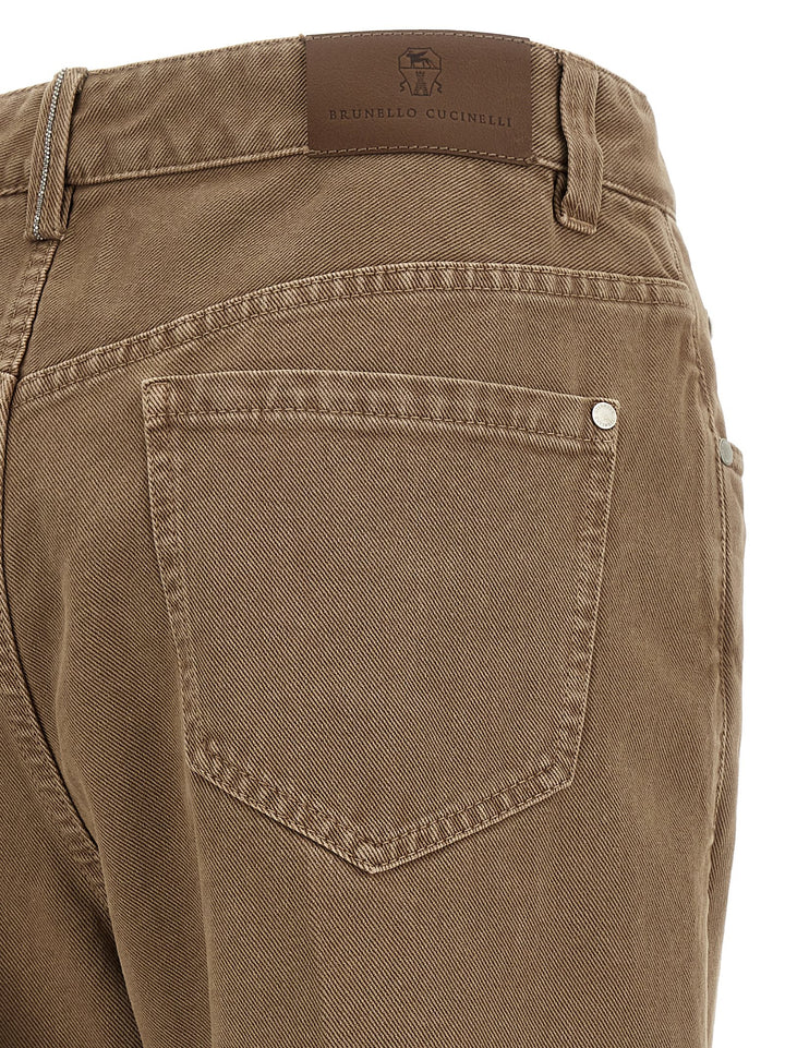 Brunello Cucinelli Denim Pants - Beige | 725971b354ece92a0e3c55f5907918613c16211c