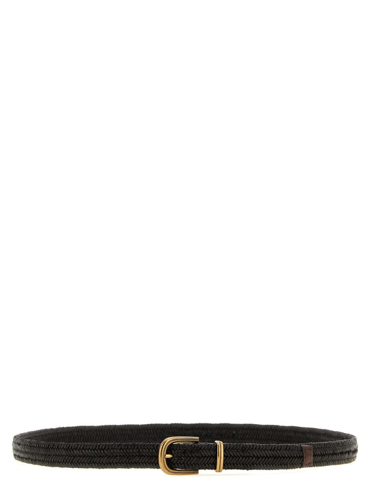 Stretch Leather Belt Belts Brown