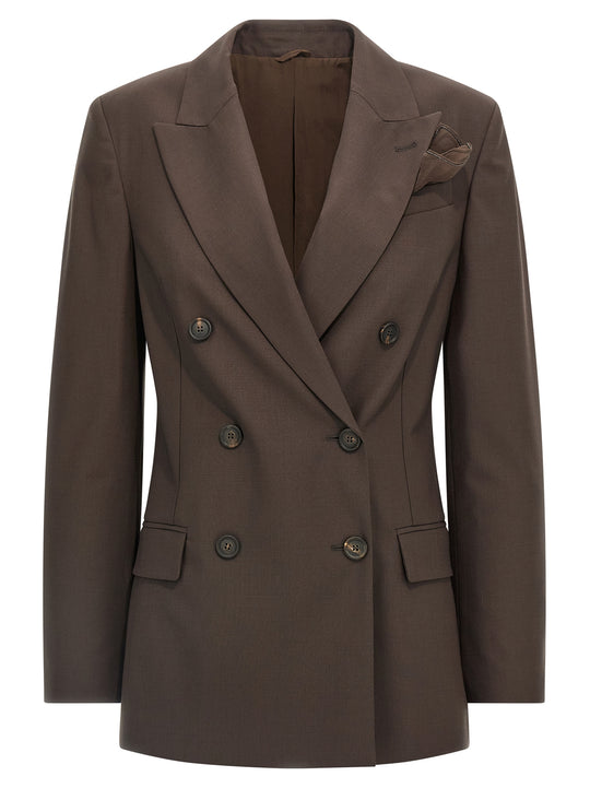 Tropical Luxury Wool Blazer Blazers Brown