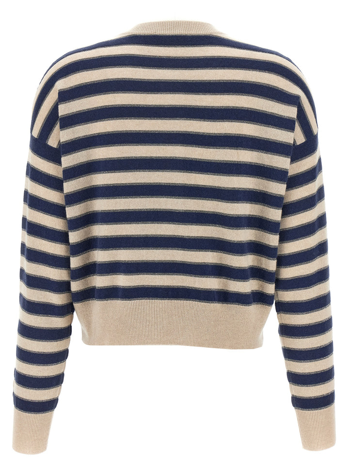 Brunello Cucinelli Sparkling Stripes Sweaters and Cardigans - Multicolor | e6d7c28eb53e2d9c2b7a0be3c8bc6152449191e5