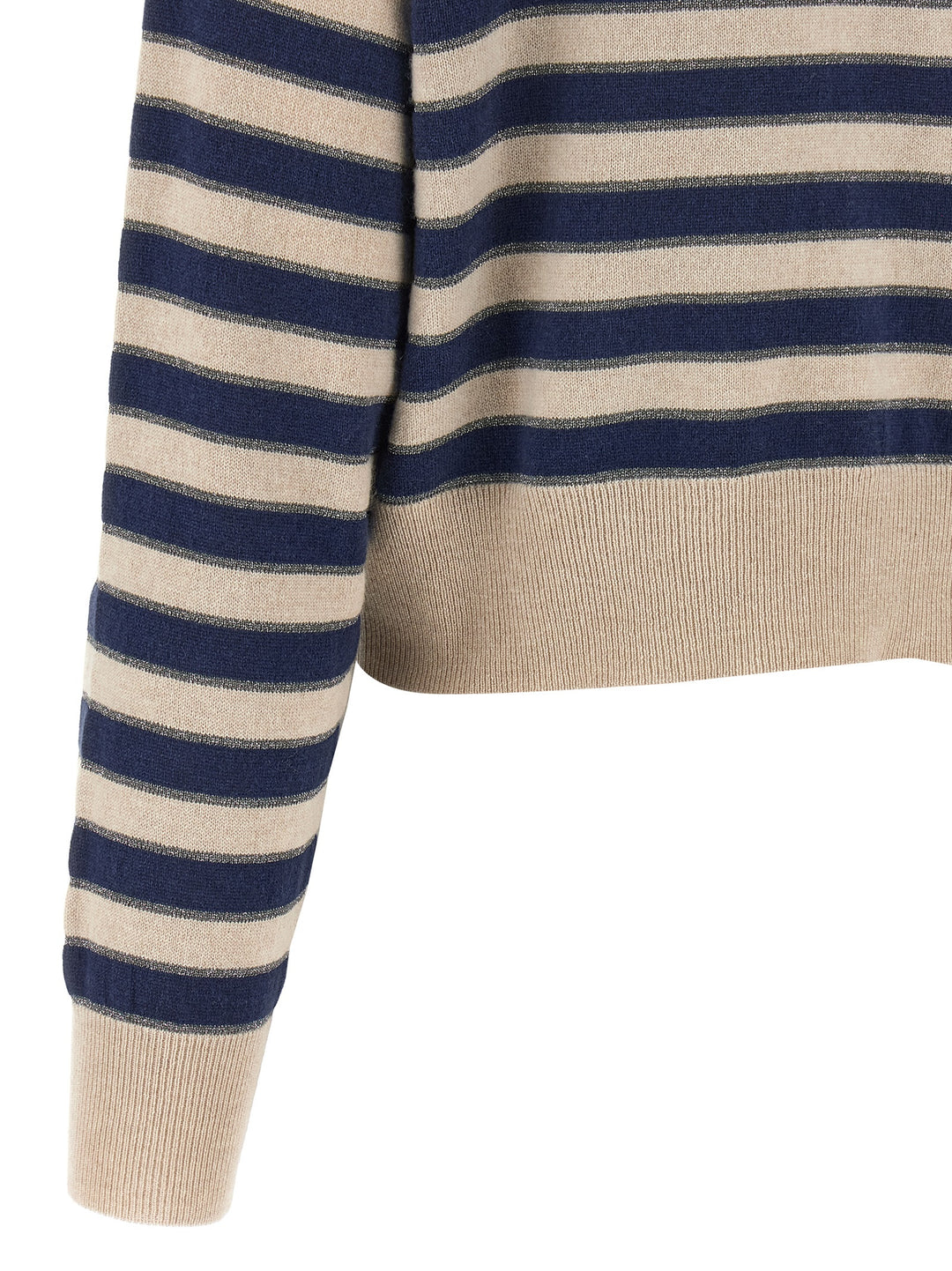 Brunello Cucinelli Sparkling Stripes Sweaters and Cardigans - Multicolor | 2203304bf0a7c7586d876c629f09ee066dbe419f