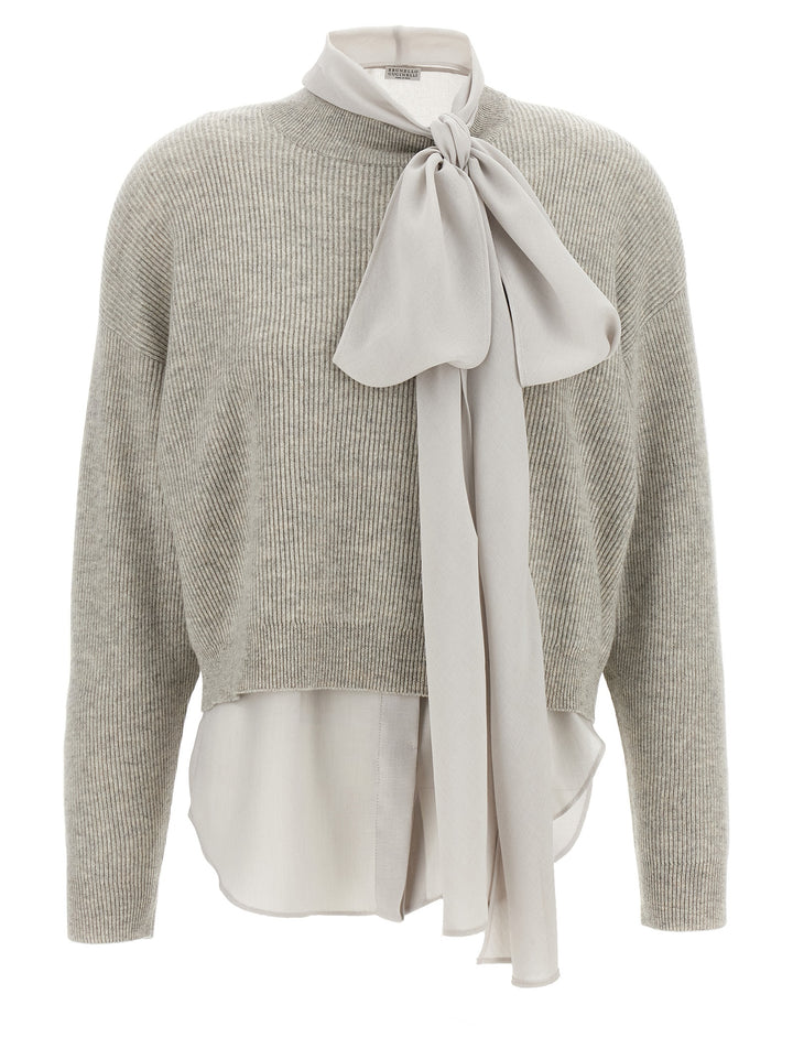 Brunello Cucinelli Blouse Sweater Sweaters and Cardigans - Gray | a51f834fa3cf83838243bf04a2a17b53530f9e11