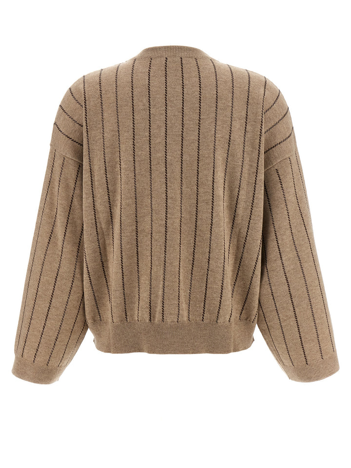 Brunello Cucinelli Sequin Cashmere Sweater Sweaters and Cardigans - Beige | 99c6232c8593c00e2b26a6d7ea8e72d162c4ff6a